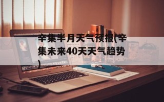 辛集半月天气预报(辛集未来40天天气趋势)