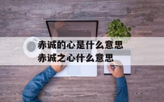 赤诚的心是什么意思 赤诚之心什么意思