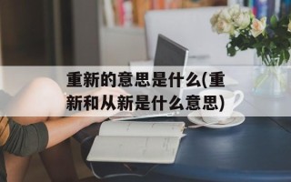 重新的意思是什么(重新和从新是什么意思)