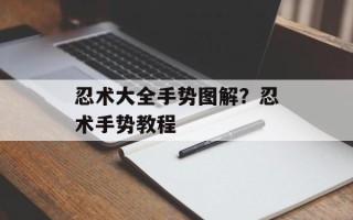 忍术大全手势图解？忍术手势教程