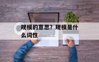 规模的意思？规模是什么词性