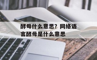 酵母什么意思？网络语言酵母是什么意思