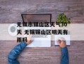 无锡市锡山区天气30天 无锡锡山区明天有雨吗