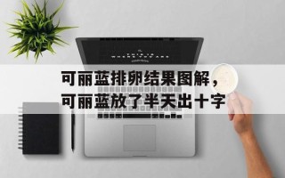 可丽蓝排卵结果图解，可丽蓝放了半天出十字