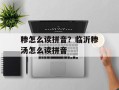 糁怎么读拼音？临沂糁汤怎么读拼音