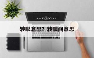 转眼意思？转眼间意思