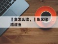 鮰鱼怎么读，鮰鱼又称癌症鱼