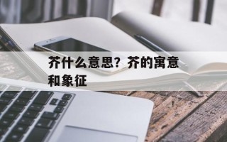 芥什么意思？芥的寓意和象征
