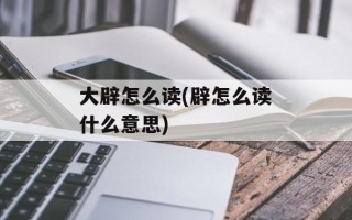 大辟怎么读(辟怎么读什么意思)