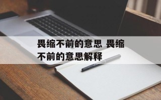 畏缩不前的意思 畏缩不前的意思解释