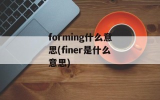 forming什么意思(finer是什么意思)