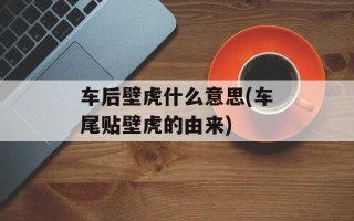 车后壁虎什么意思(车尾贴壁虎的由来)