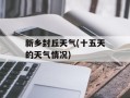 新乡封丘天气(十五天的天气情况)