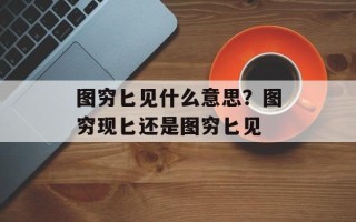 图穷匕见什么意思？图穷现匕还是图穷匕见