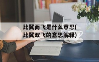 比翼而飞是什么意思(比翼双飞的意思解释)