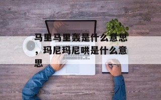 马里马里轰是什么意思，玛尼玛尼哄是什么意思