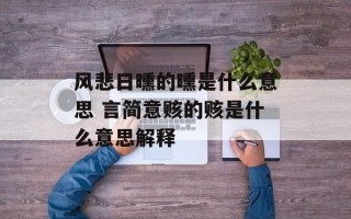 风悲日曛的曛是什么意思 言简意赅的赅是什么意思解释