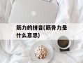 筋力的拼音(筋骨力是什么意思)
