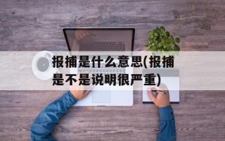 报捕是什么意思(报捕是不是说明很严重)