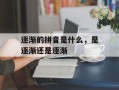 逐渐的拼音是什么，是逐渐还是逐渐