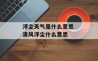 浮尘天气是什么意思 清风浮尘什么意思
