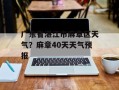 广东省湛江市麻章区天气？麻章40天天气预报