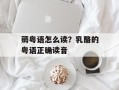 薅粤语怎么读？乳酪的粤语正确读音