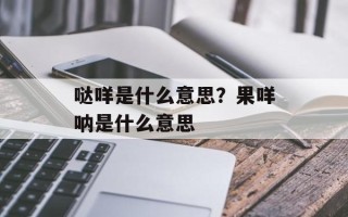 哒咩是什么意思？果咩呐是什么意思