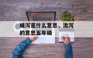 缓泻是什么意思，流泻的意思五年级