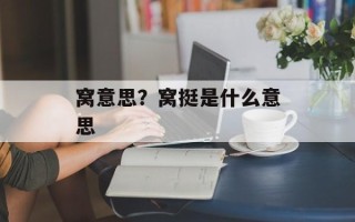 窝意思？窝挺是什么意思