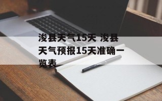 浚县天气15天 浚县天气预报15天准确一览表