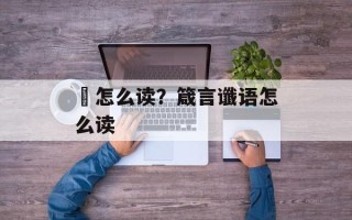 醥怎么读？箴言谶语怎么读