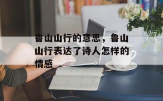 鲁山山行的意思，鲁山山行表达了诗人怎样的情感