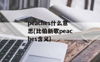 peaches什么意思(比伯新歌peaches含义)