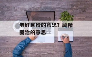 老奸巨猾的意思？励精图治的意思