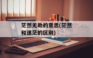 茫然无助的意思(茫然和迷茫的区别)
