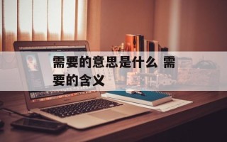 需要的意思是什么 需要的含义