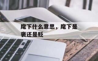 麾下什么意思，麾下是褒还是贬
