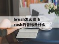 brush怎么读 brush的音标是什么