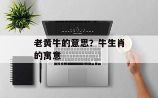 老黄牛的意思？牛生肖的寓意