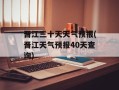 晋江三十天天气预报(晋江天气预报40天查询)