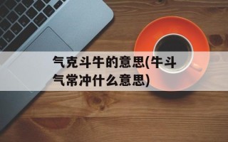气克斗牛的意思(牛斗气常冲什么意思)