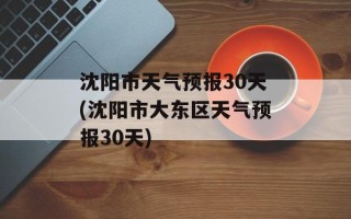 沈阳市天气预报30天(沈阳市大东区天气预报30天)