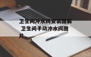 卫生间冲水阀安装图解 卫生间手动冲水阀图片