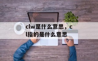 clw是什么意思，cl指的是什么意思