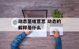 动态是啥意思 动态的解释是什么