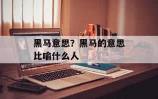 黑马意思？黑马的意思比喻什么人
