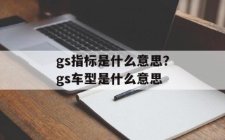 gs指标是什么意思？gs车型是什么意思