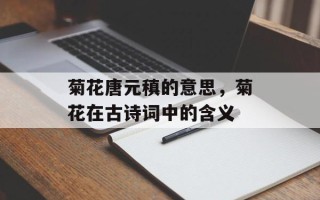 菊花唐元稹的意思，菊花在古诗词中的含义