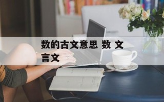 数的古文意思 数 文言文